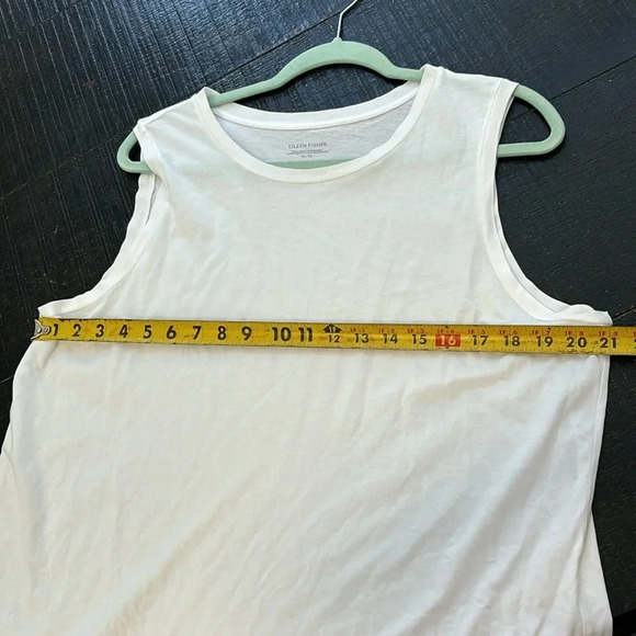 Eileen Fisher Round Neck Sleeveless Tank Top in white size XL - Picture 7 of 10